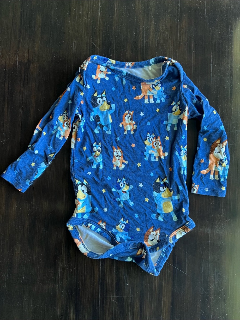 Little sleepies bluey dance party onesie